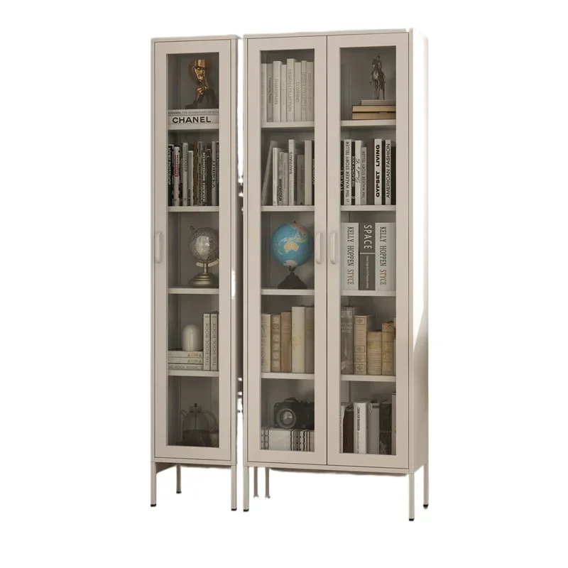 Office document tin cabinet, single door data storage cabinet, household glass door book floor storage