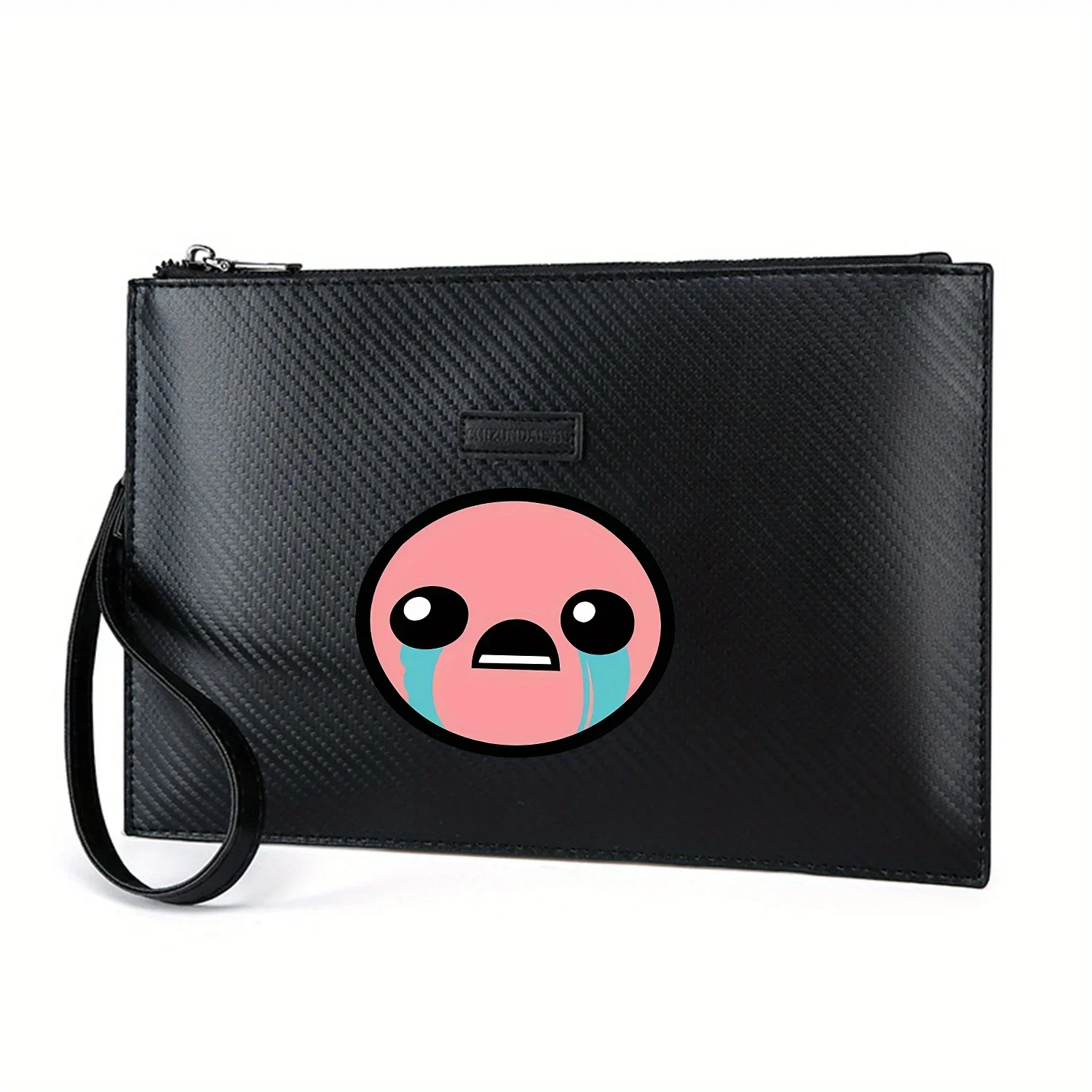 chorando-rosto-rosa-com-lagrimas-preto-elegante-impresso-pu-bolsa-masculina-elegante-e-pratica-para-transporte-diario