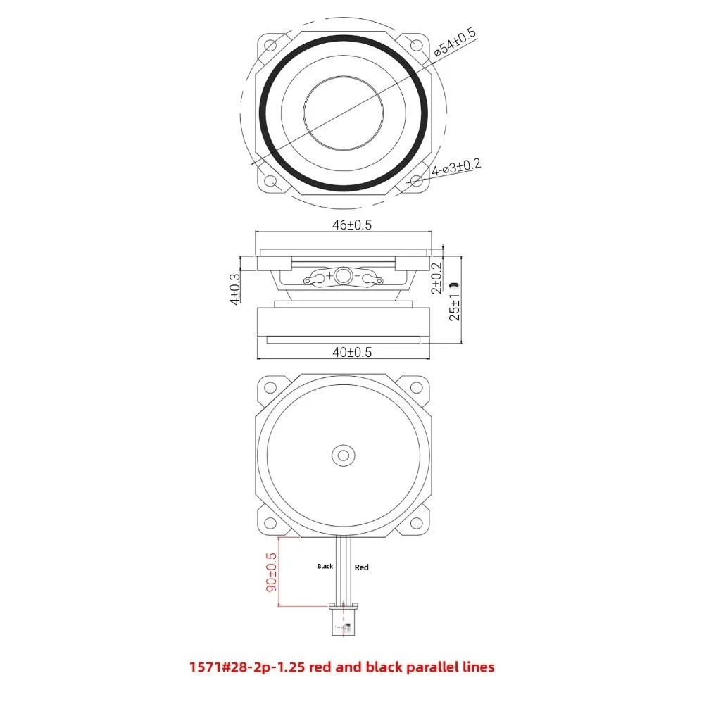 MW Audio 2 Stück 1,75" Fullrange-Lautsprecher 4 Ohm 5W, PU-Kante mit Anschlusskabel für Story Machine – Detail 3