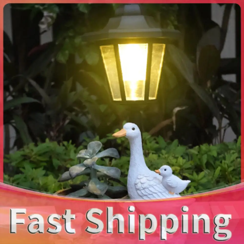 

Solar Powered Hexagonal Garden Lamp Animal Garden Statue Resin Sculpture Figurine Light for Yard Patio Lawn Outdoor Garden Decor