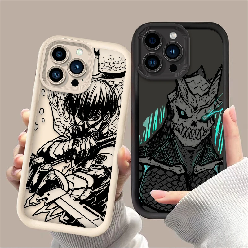 Cool Anime Kaiju No 8 Phone Case For iPhone 17 Air 16 16E 15 14 13 12 11 Pro Max X XS X S Max XR SE 2020 SE4 7 8 Silicone Cover view 2