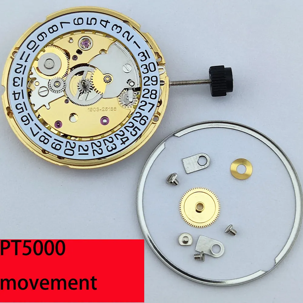 

Gold Machine PT5000 Movement Silver Machine PT5000 Replacement ETA-2824 Universal Quality Stable Typewriting Version