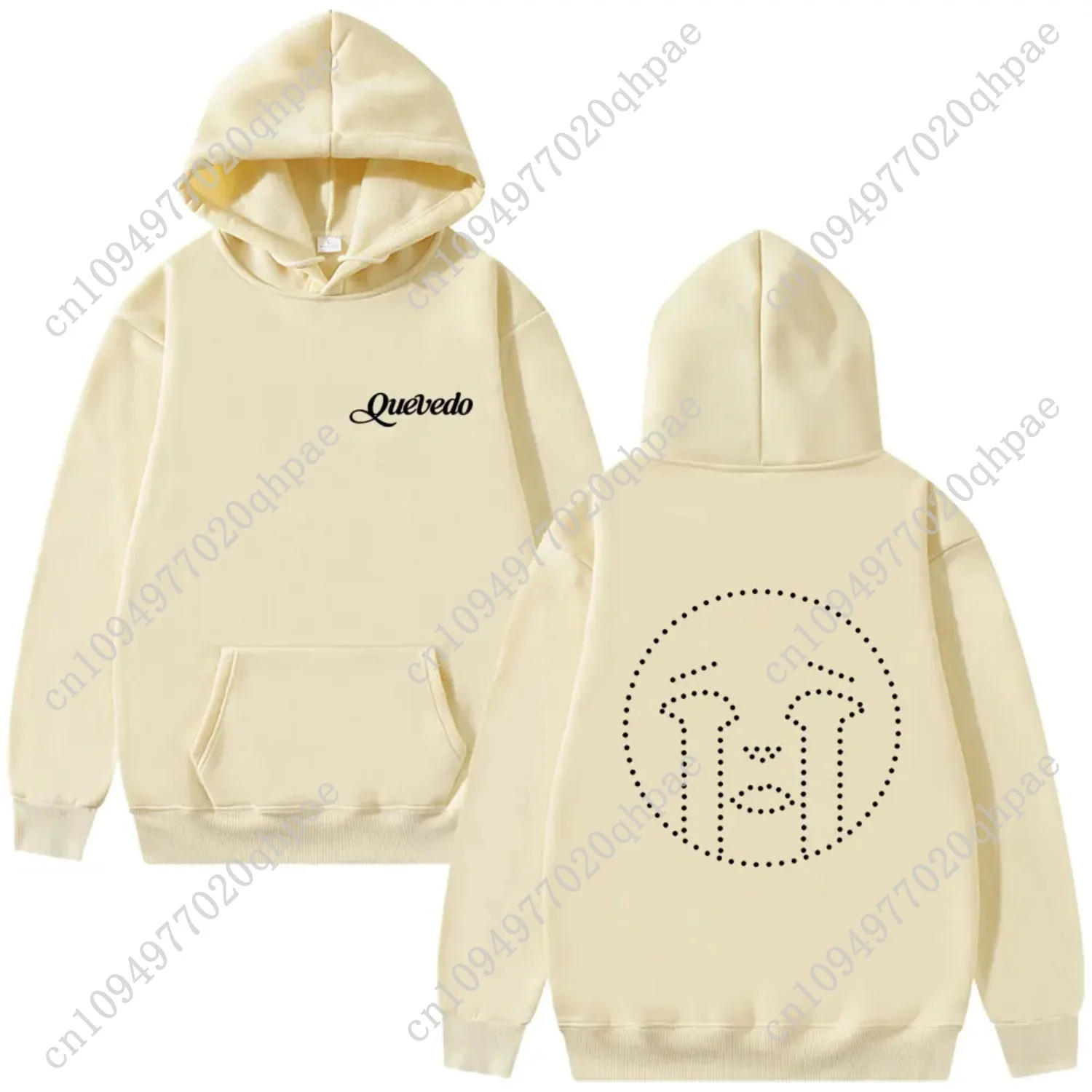 مغني الراب Quevedo Buenas Noches هوديي الذكور خمر عادية الصوف كنزة صوفية قطنية/بلوزة قطنية الرجال النساء الهيب هوب موضة البوب الموسيقى الشارع الشهير