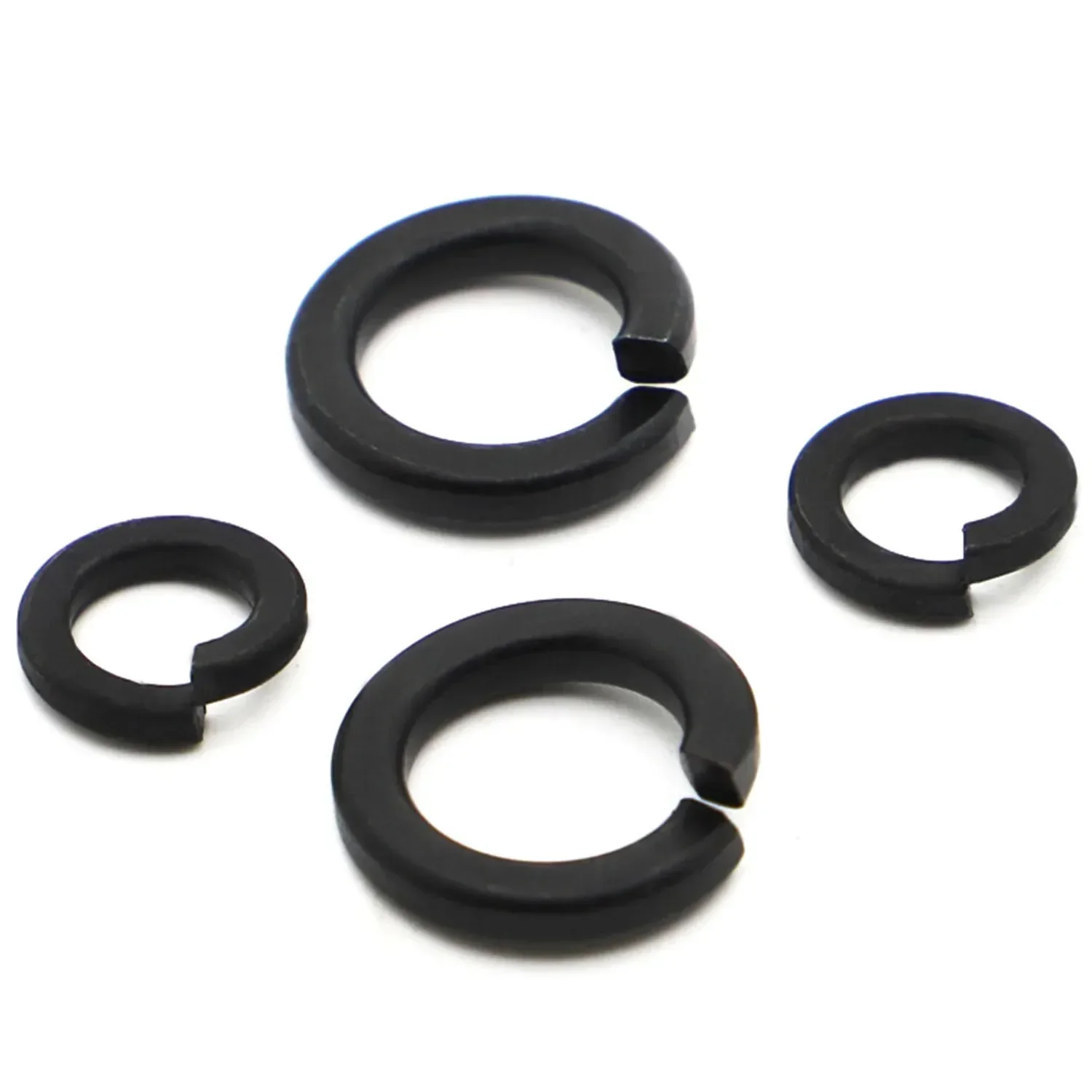 5-100 stks M2 M2.5 M3 M3.5 M4 M5 M6 M8 M10 M12 M14 - M24 DIN127 GB93 Zwart Grade 8.8 Stalen Veerring Split Lock Elastische Pakking