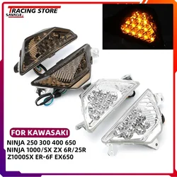 LED Turn Signals Light For Kawasaki Ninja 250 300 400 650 1000 SX ZX6R ZX25 RR/R/SE ZX250 ZX4 RR/R ZX400 R/RR ER6F EX650 Z1000SX
