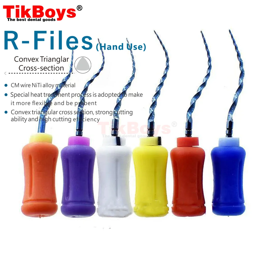 6pcs/Box Silver f4 f5 Dental Endodontics NiTi Hand Use Super Rotary Blue/Gold Files SX-F3 25/21mm Dental Root Canal File tools