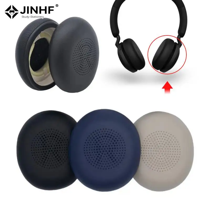 Almohadillas de repuesto para auriculares Jabra Evolve2 65 UC Elite 45h, almohadillas de cuero para los oídos, almohadillas para los auriculares, piezas de reparación