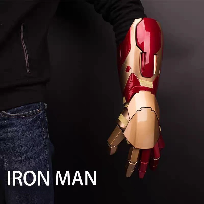 

32cm New The Avengers Movie Figure Iron Man Arm Peripheral Wearable Glow Model Desktop Decorate Ornaments Birthday Gifts Toys