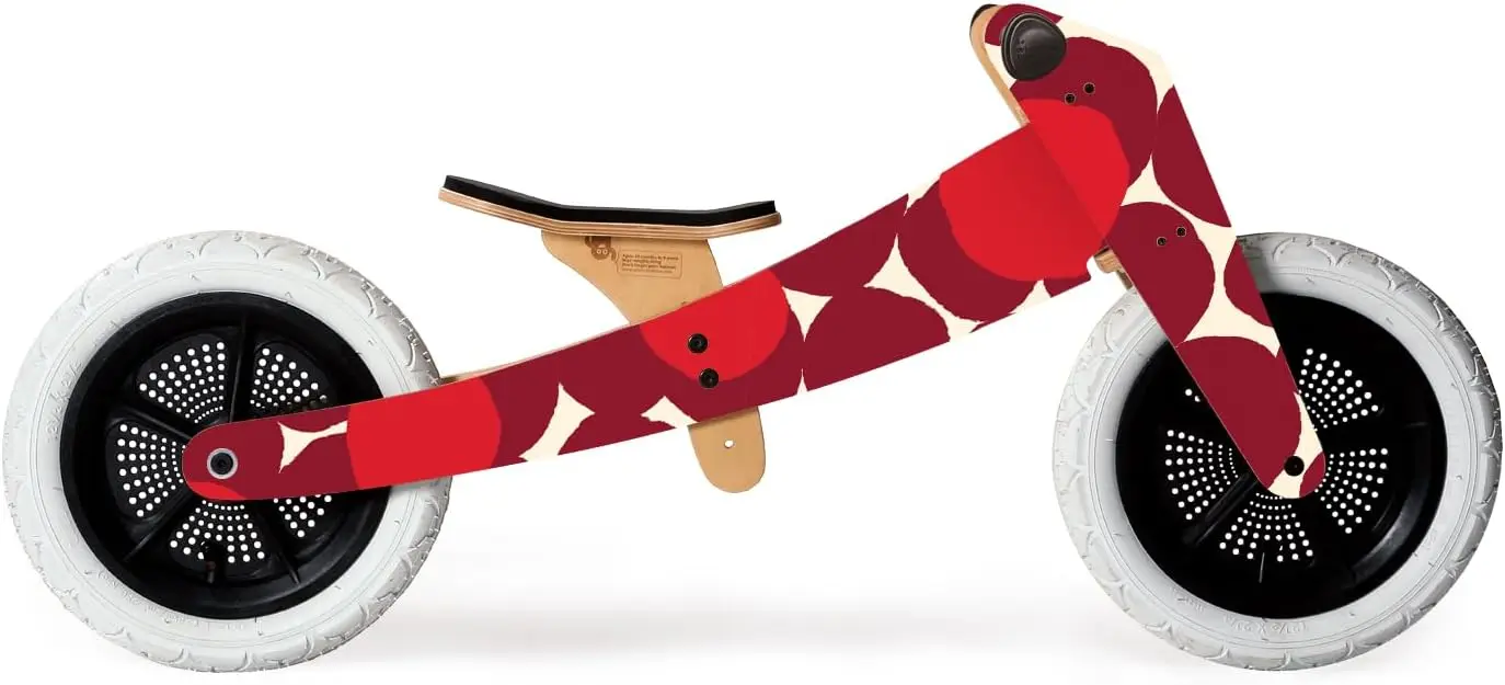 3in1 Designer Wooden Balance and Walker, Ages 1 to 5 Years (Red Spot 3in1)