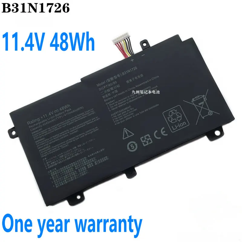 

11.4V 48Wh B31N1726 Laptop Battery for Asus ROG 15.6 FX80 FX86 TUF FX504 FX504GE FX504GM FX505 FX505DT FX505DY FX505GE FX505GD