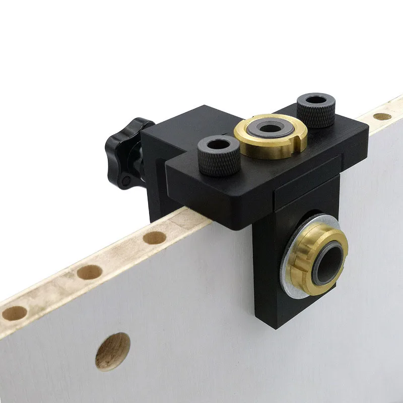 3-in-1 Adjustable Woodworking Hole Jig with 8 / 15mm Drill, for Drill Guide, Spotters, Hole Punch, Tools