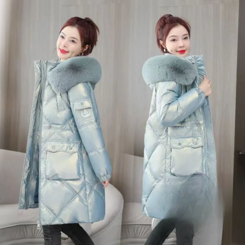 2023 New Women Cotton coat Winter Jacket Female thick warm Parkas hooded Outwear large size Overcoat