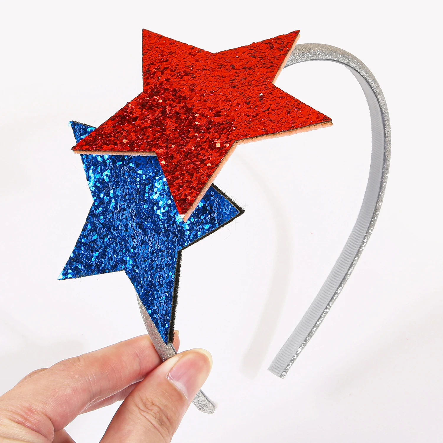1 STÜCK USA Unabhängigkeitstag Stern Stirnband für Frauen Mädchen 3,3''Glitter Star Haarbänder Haarbänder Stirnband Urlaub Haarschmuck
