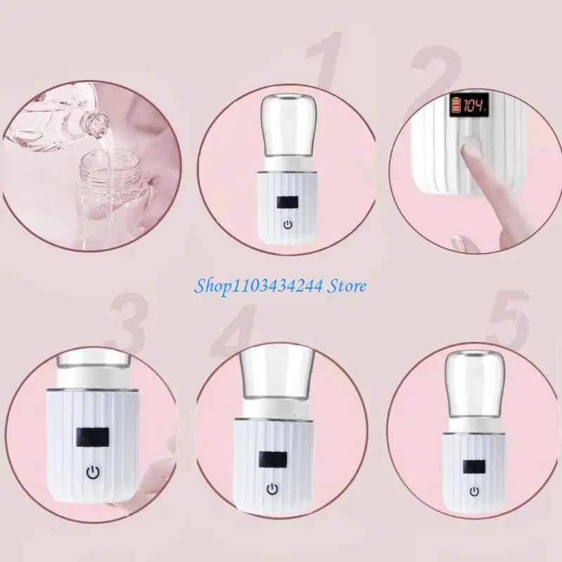 Easy to Use Portable Bottle Warmer for Trip Rapid Heating with Intelligent Temperature Control & Digital Display White