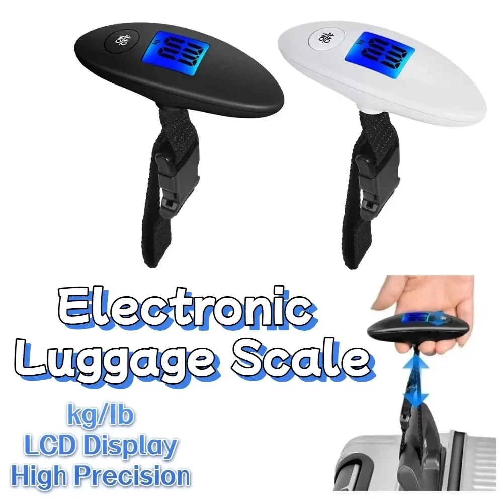 

Spindle Shape Electronic Luggage Scale Portable kg/Ib Travel Weighing Scale LCD Display High Precision Mini Suitcase Scale