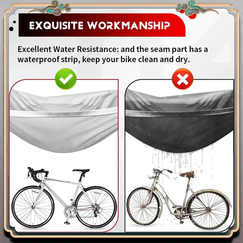 

Прочный водонепроницаемый чехол для велосипеда, сверхмощные чехлы для велосипеда XL, УФ-дождь, снег, пыль для горных дорог, электрический велосипед, хранение на открытом воздухе