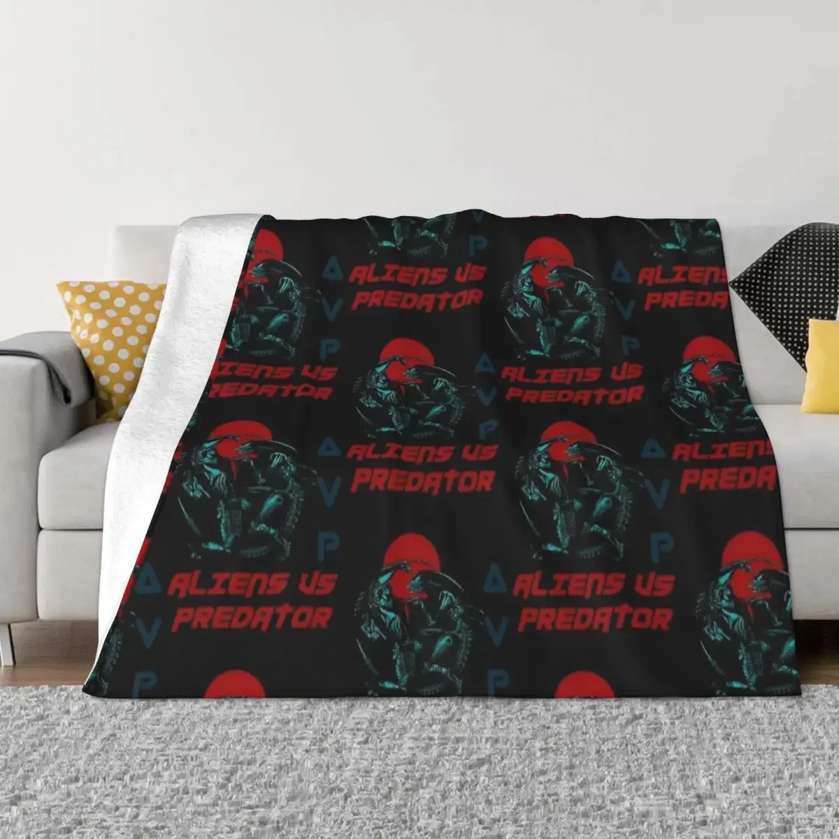 

Alien Vs. Predator Blankets Coral Fleece Plush Printed Horror Movie Portable Soft Throw Blanket for Bed Couch Bedding Throws