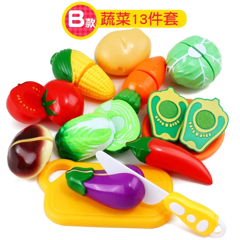 Cuisine domestique pour enfants, jouet musical découpé aux fruits, vaisselle pour bébé, cuisson de gâteau coupé pour fille de 2 à 6 ans