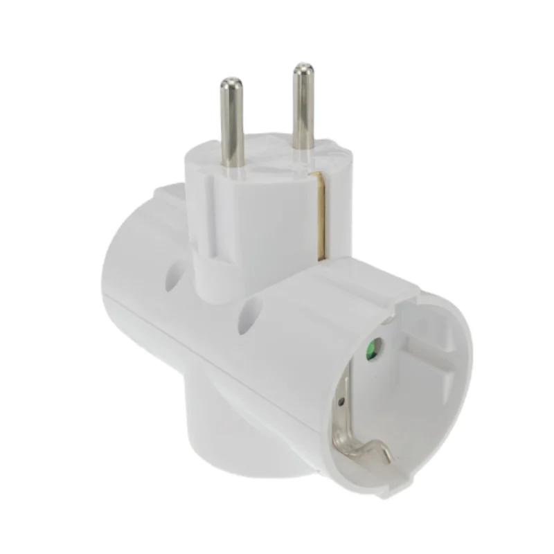 European Type Conversion Plug 1 TO 3 Way EU Standard Power Adapter Socket 16A Travel Plugs AC 250V