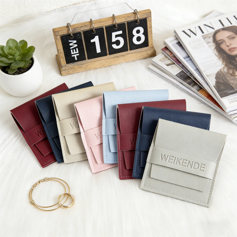 

Персонализированная кожаная сумка для ювелирных изделий, элегантная сумка для упаковки ювелирных изделий, нежная сумка для домашнего подарка, рождественский мешок для хранения