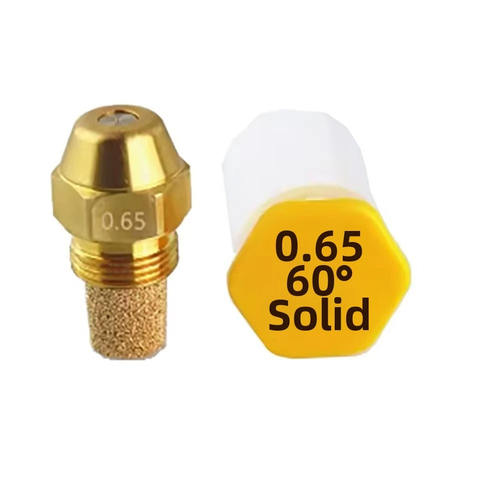 60 Degree Angle Brass Diesel Injectors High Pressure Multiple Caliber Specification Oil Furnace Injector Solid Spray