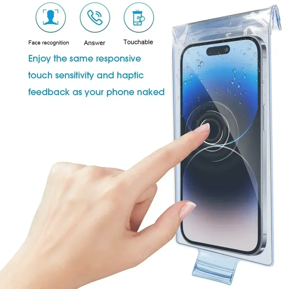 Transparent Waterproof Phone Cover Pouch Universal Mobile Phone Protector Bag for Cycling Riding Outdoor Rainproof Phones Case view 5