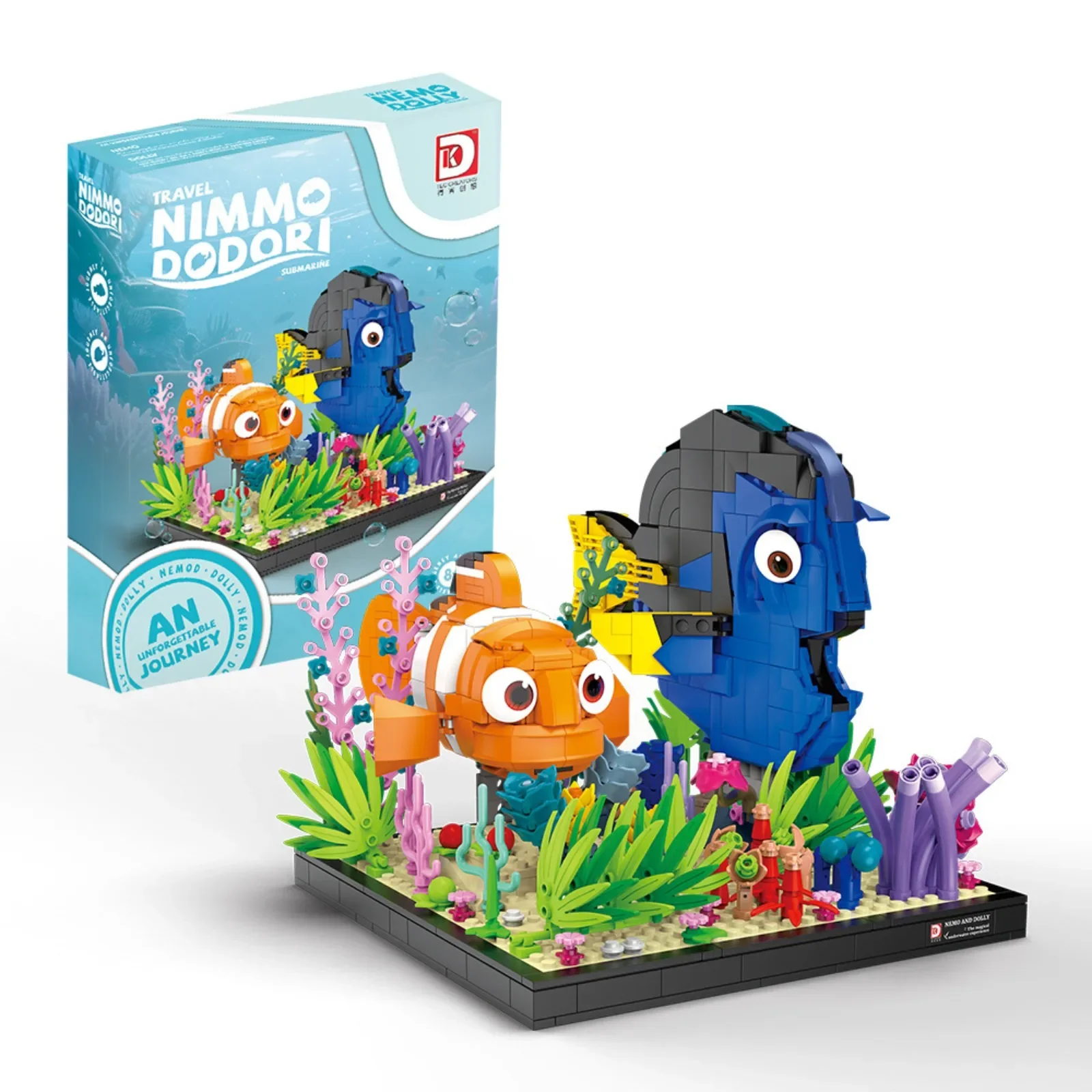 

Городской домашний декор, водная экология, коралловое сообщество, креативный 7002, строительные блоки в форме морской рыбы, набор игрушек-клоун, креативный подарок