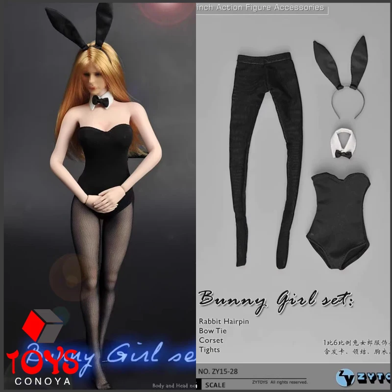 ZYTOYS ZY15-28 1/6 lapin vêtements fille sous-vêtements serrés bas ensemble modèle adapté 12 ''femme soldat figurine corps poupées