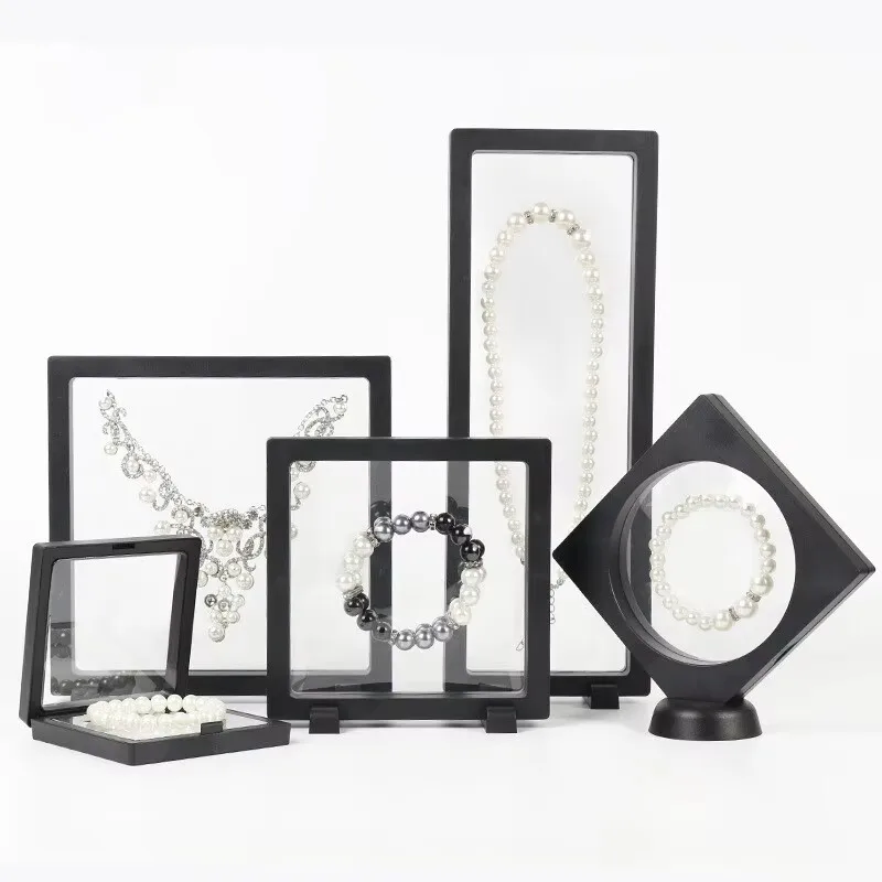 

5piece Transparent PE film display collect box for jewelry necklace/bracelet/ring/earrings package FPPJ wholesale GIFT BOX