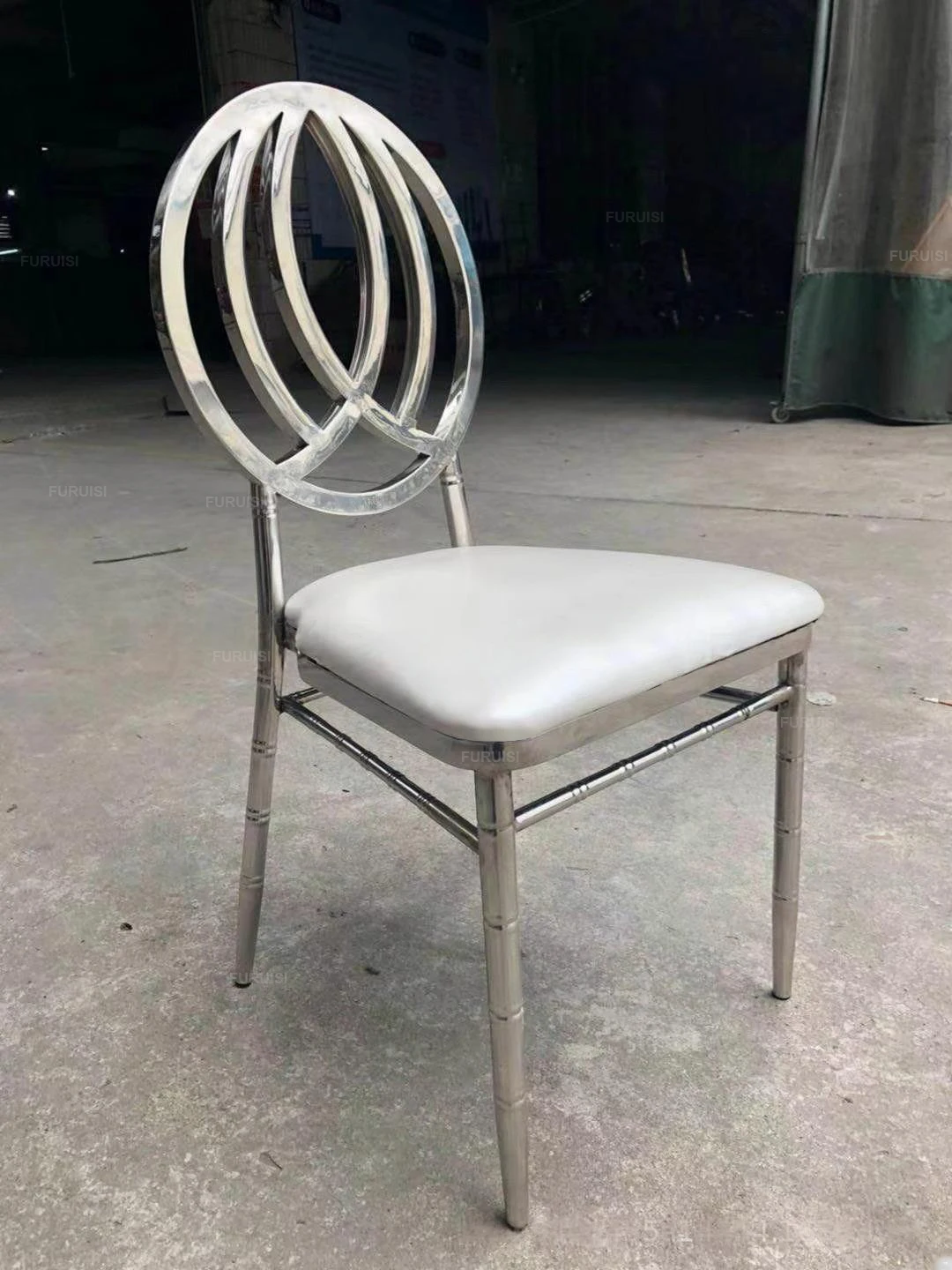 * Newest Design Cross Back Wedding Chair Gold or Silver Luxury Stainless Steel Chairs for Wedding