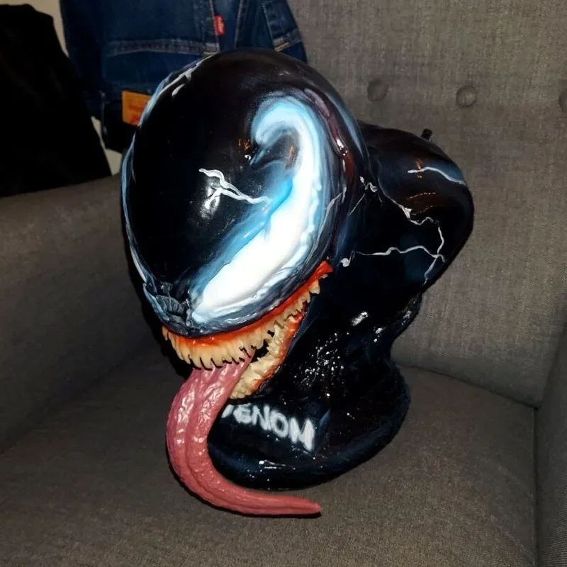 Marvel 1:1 Gk Figure Venom Bust Resin Crafts Venom Deadly Guardian Figurine Collection Decorative Model Toy Kids Birthday Gifts