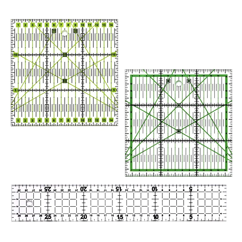 DIY Sewing Patchwork Tool Square Patchwork Ruler Sewing Ruler Clothing Cutting Anti-Skid Function Ruler Sewing Tool