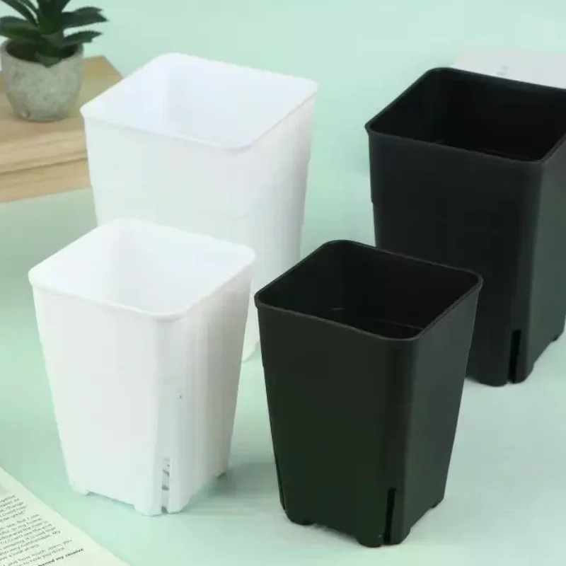 Ecofriendly Square Deep Plastic Seedling Pots for Nursery Trees Robust Containers for Propagation of Various PlantsHot Sale