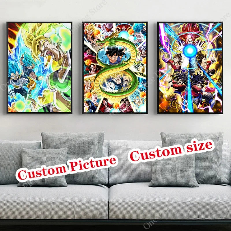 Bandai Classic Anime HD Canvas Painting Poster Wall Art Print Dragon Ball Classic Decorative Pictures for Living Room No Frame