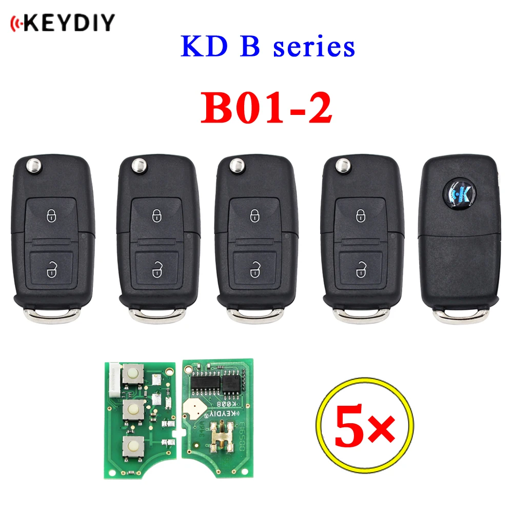 

5 шт./лот KEYDIY B Series B01-2 2 кнопки универсальный пульт дистанционного управления для KD900 URG200 KD-X2 Mini KD для создания нового пульта дистанционного управления