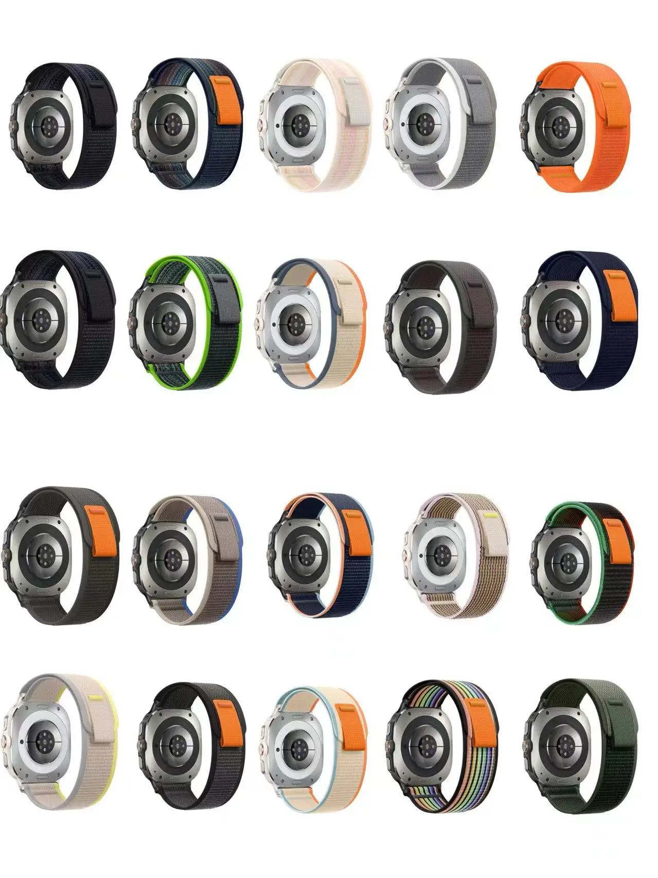 Wilddiameter pulseira de nylon com fivela, pulseira de relógio para Samsung Galaxy Watch 7 Ultra 47mm Watch8 Ultra2 47mm