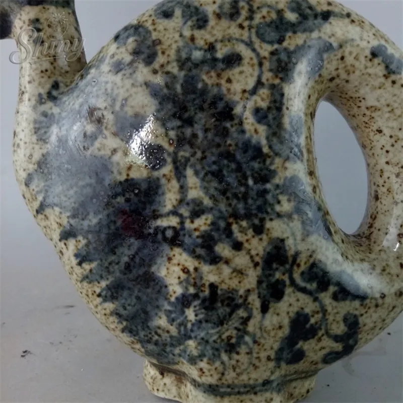 Jingdezhen Antique-Style Porcelain Yuan Dynasty Blue-and-White Chicken-Head Teapot Antique Collectible Display Piece