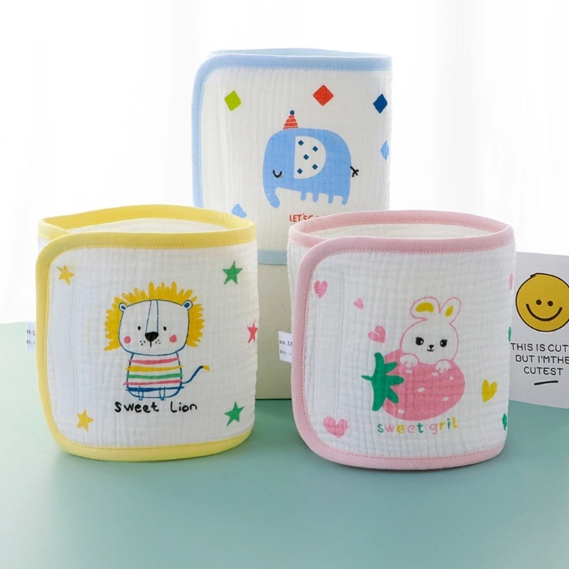 

57EE Baby Umbilical Cord Belly Band Boy Girl Breathable Belly Navel Belt Cartoon Cotton Infant Belly Protector High Absorbent