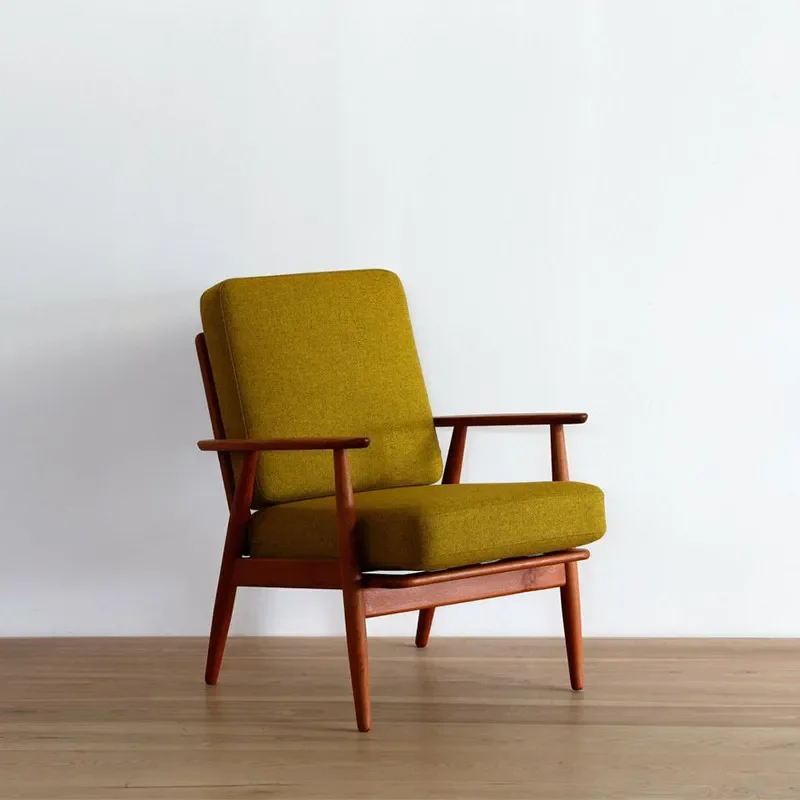 Single sofa, Nordic furniture original teak to map replica Danish armrest retro
