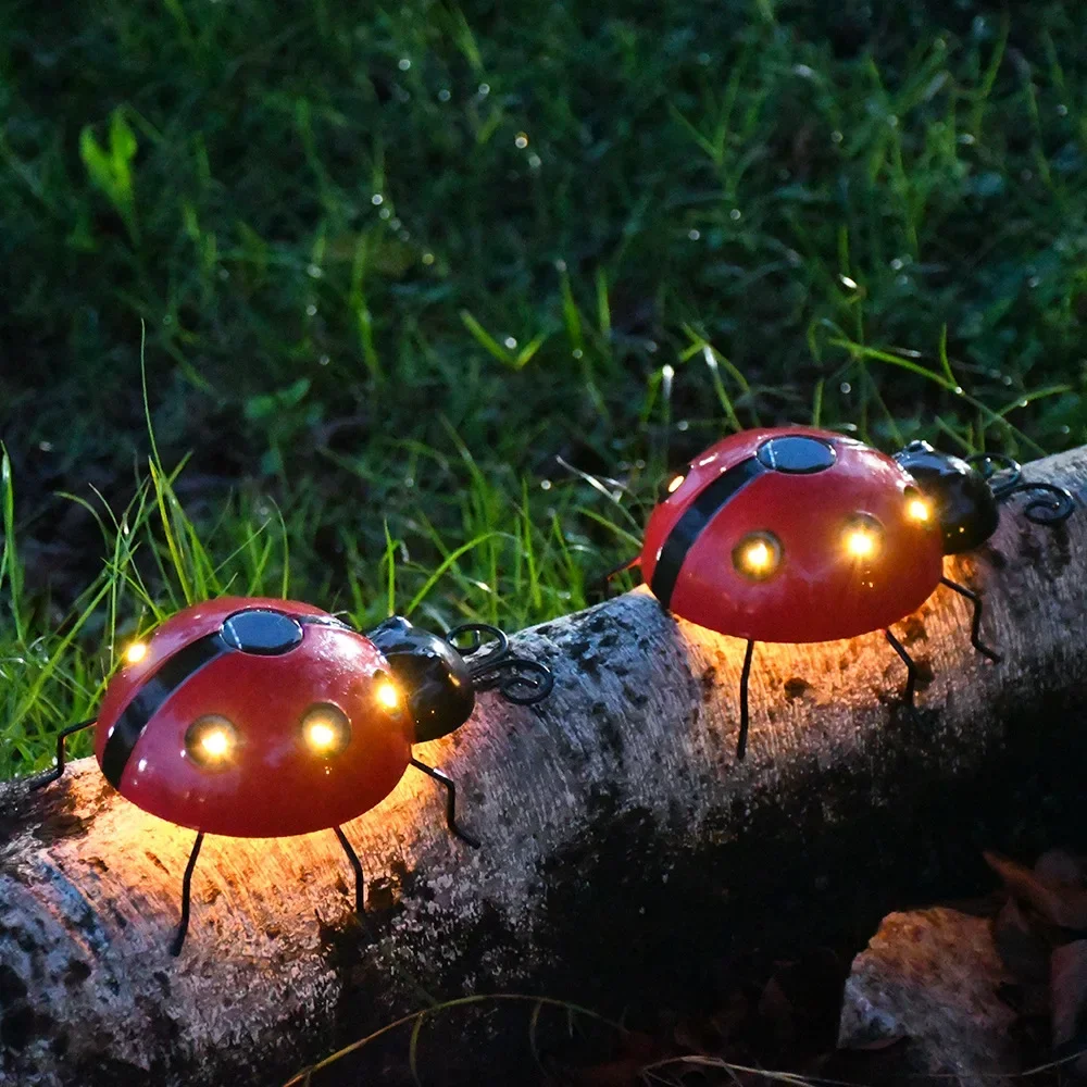 

1-4PCS Outdoor Solar Insect Lights Ladybug Shape IP44 Waterproof Auto On/Off for Garden Lawn Patio Pathway Landscape Lighting