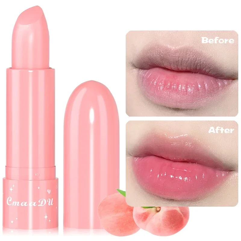 Fruit Lip Balm Moisturizing Colored Lipstick Waterproof Lasting Nourishing Change Color Lip Care Lip Gloss Lips Makeup Cosmetic