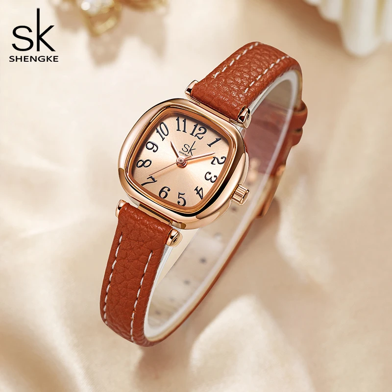 Reloj Mujer Shengke Sk Horloge Mode Vrouw Horloges Elegante Vrouwen Quartz Horloges Originele Dames Klok Relogio Feminino