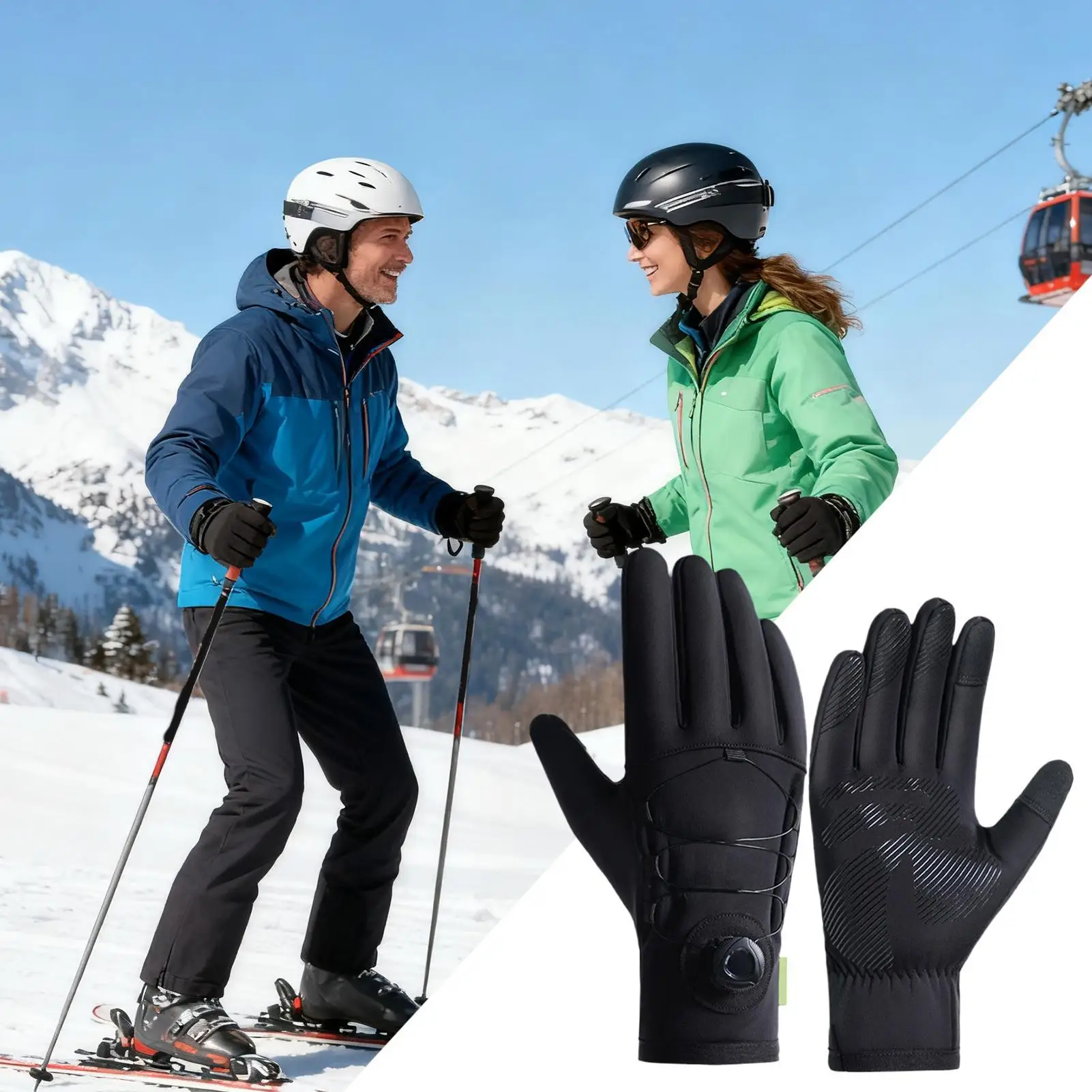 جديد قفازات التزلج لمس الطقس البارد قفازات دافئة مانعة لتسرب الماء القيادة القفاز للتزلج على الجليد الدراجات الصيد تجريب الصالة الرياضية