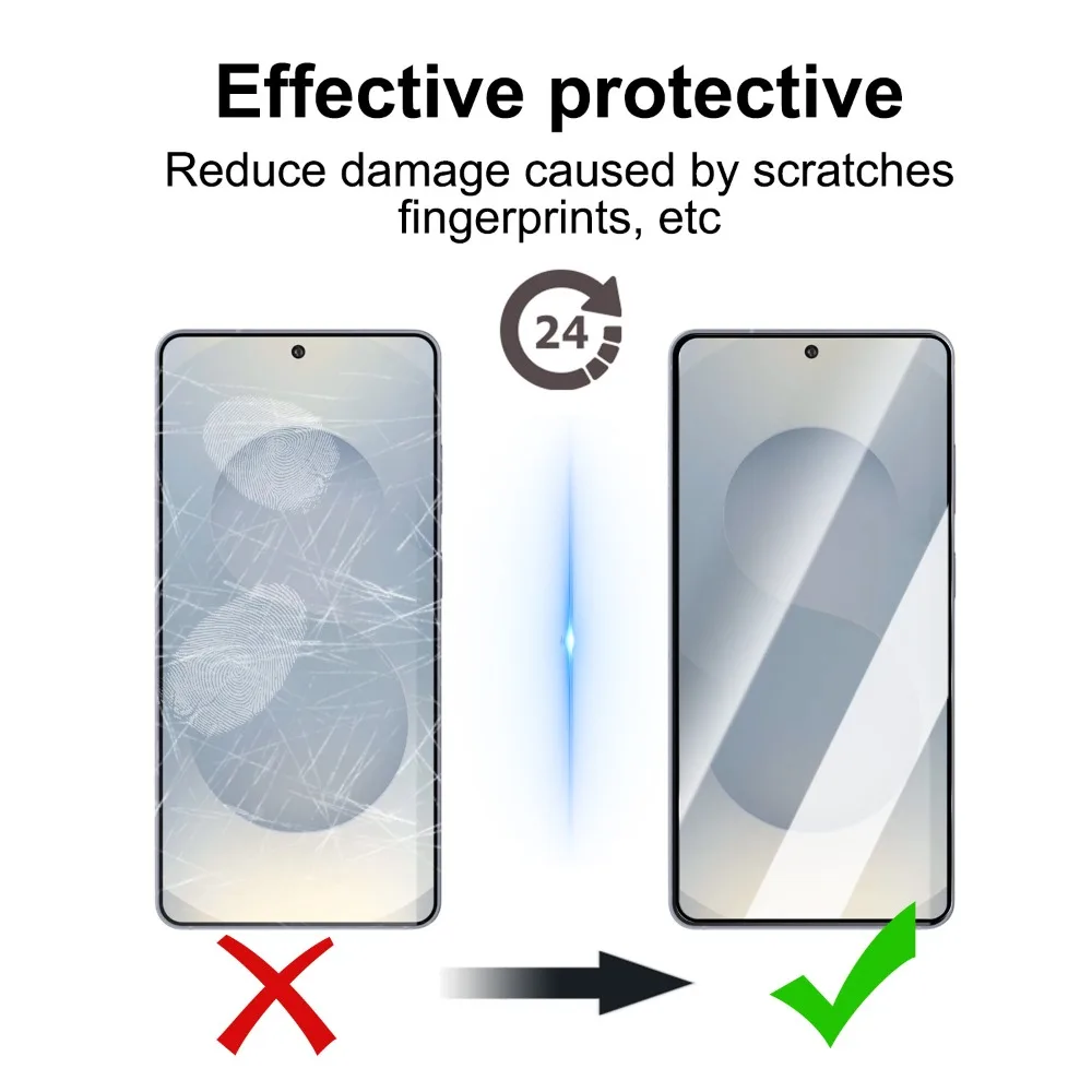 3-1 قطعة واقي شاشة من الزجاج المقسى مضاد للتجسس لهاتف سامسونج جالاكسي S26/S26 Plus/S26 فيلم إزالة الغبار سهل التركيب