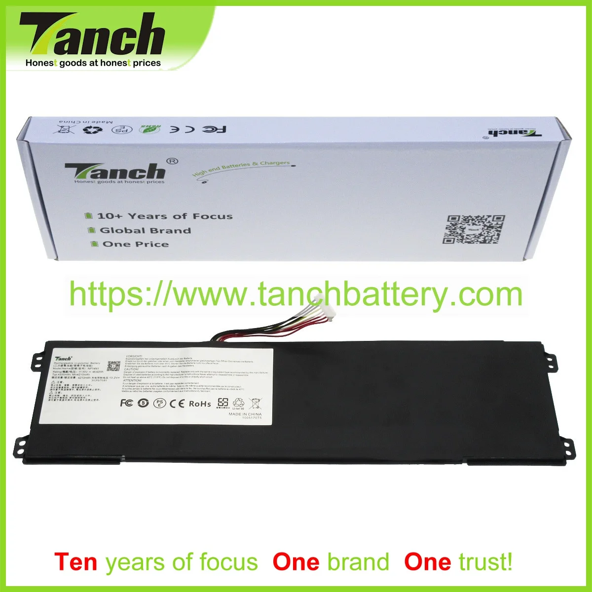 

Tanch Laptop Batteries for GETAC NP14N1 BD002P PT427281-3S PRIMUS NX201 HK017P VJSE41C0511H VJSE41G11W,11.55V,3 cell