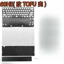 Foam pack for TOFU60 case for Wooting 60HE layout keyboard use PORON plate foam IXPE pad bottom case foam battery slot film