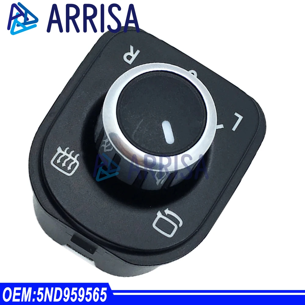 5ND959565 Reverse Mirror Switch Rearview Mirror Adjust Knob Folding Heating For Volkswagen VW Golf MK5 MK6 Jetta MK5 Tiguan