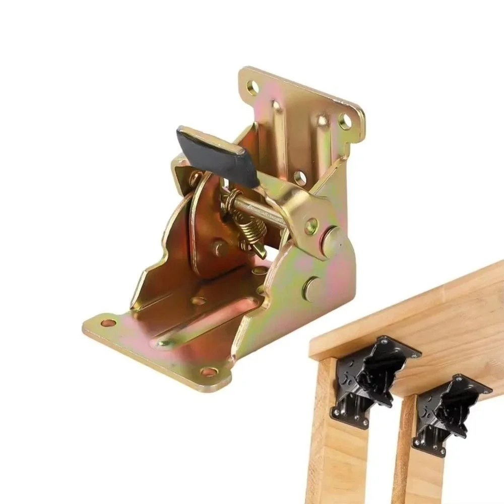 

90 Degree Folding Folding Hinge Self-Locking Mechanism Steel Construction Furniture Brackets Extension Design