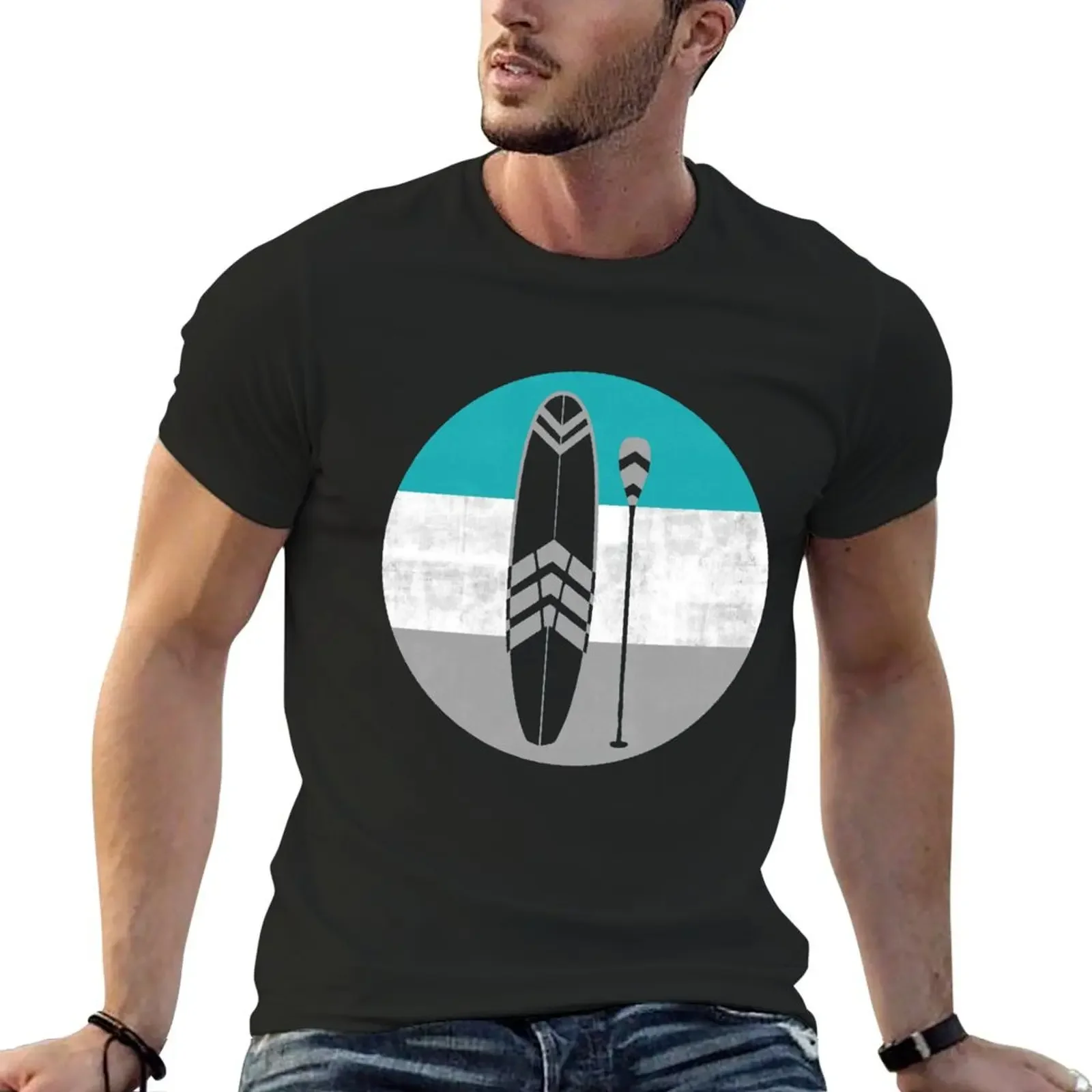 Stand Up Paddle - Water Sports Board & Paddle T-Shirt vintage anime shirt custom shirt quick-drying mens graphic t-shirts pack