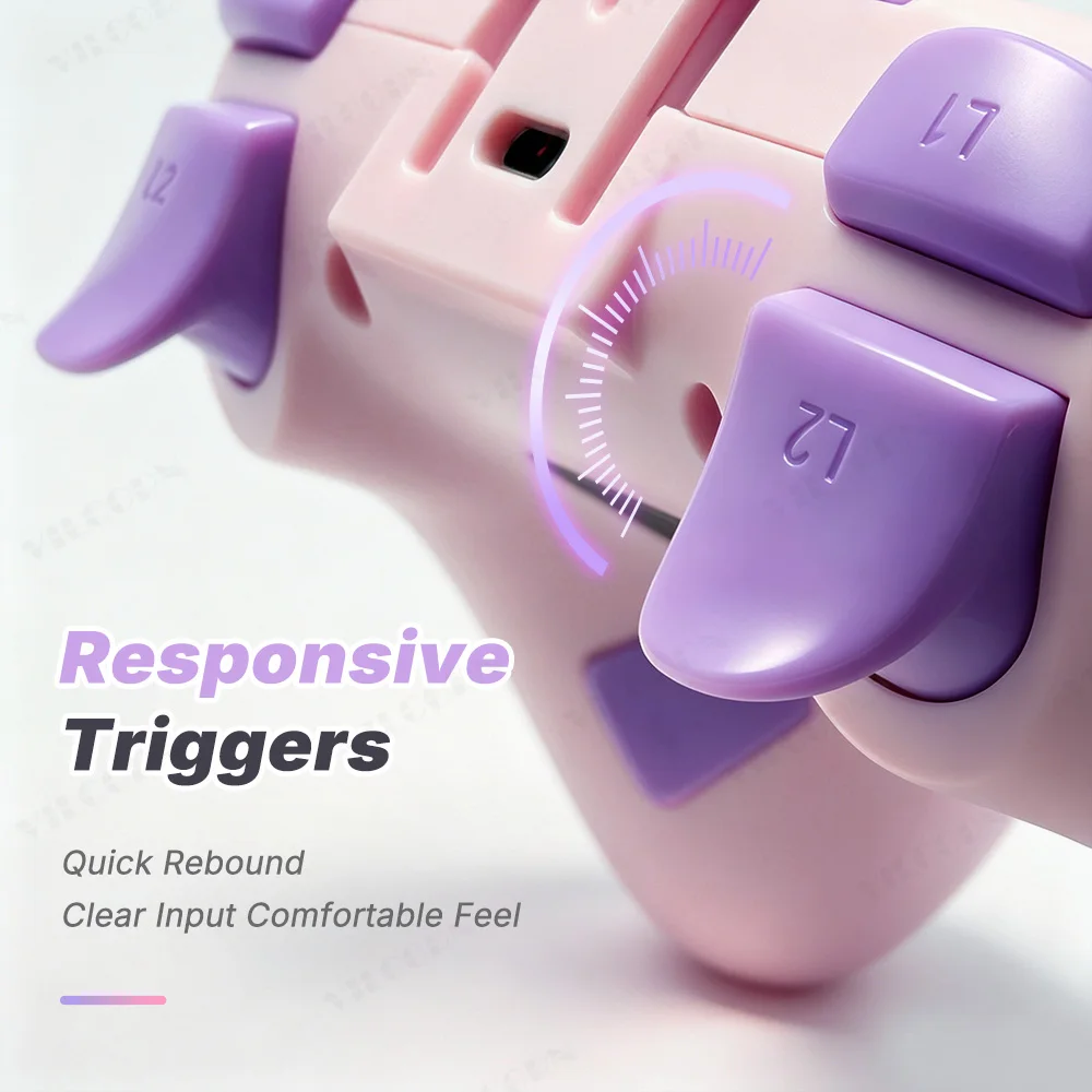 Wireless PC Game Controller with Dual Vibration Gamepad for Switch PS3 PS4 Joystick with 3 Replaceable D-PAD Best Gift view 3
